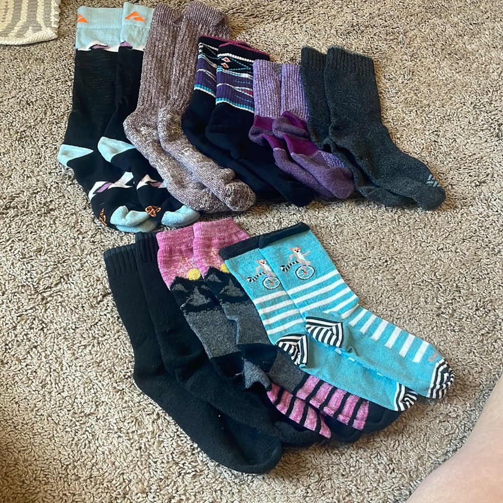 Lot of socks- Cabot and sons, darn tough, Columbia,